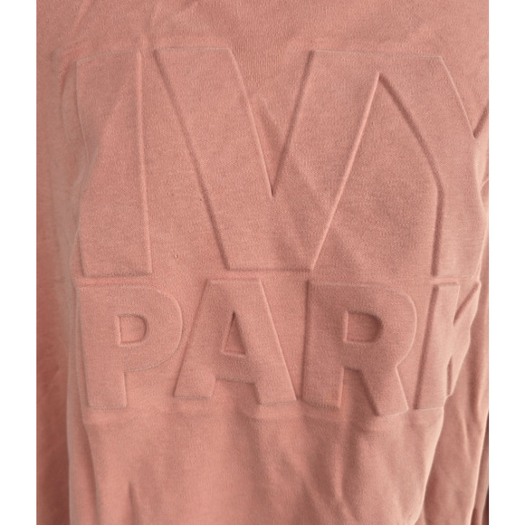 Ivy Park Embossed Logo Sweatshirt Women's L Pink Pullover - Picture 7 of 16